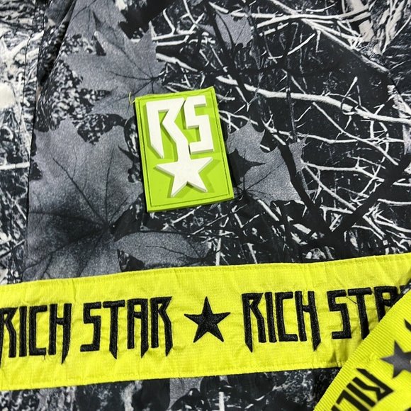 Rich Star Logo Track Jacket Mens XXL Green Camo Pullover Hunting - Picture 5 of 10